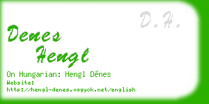 denes hengl business card